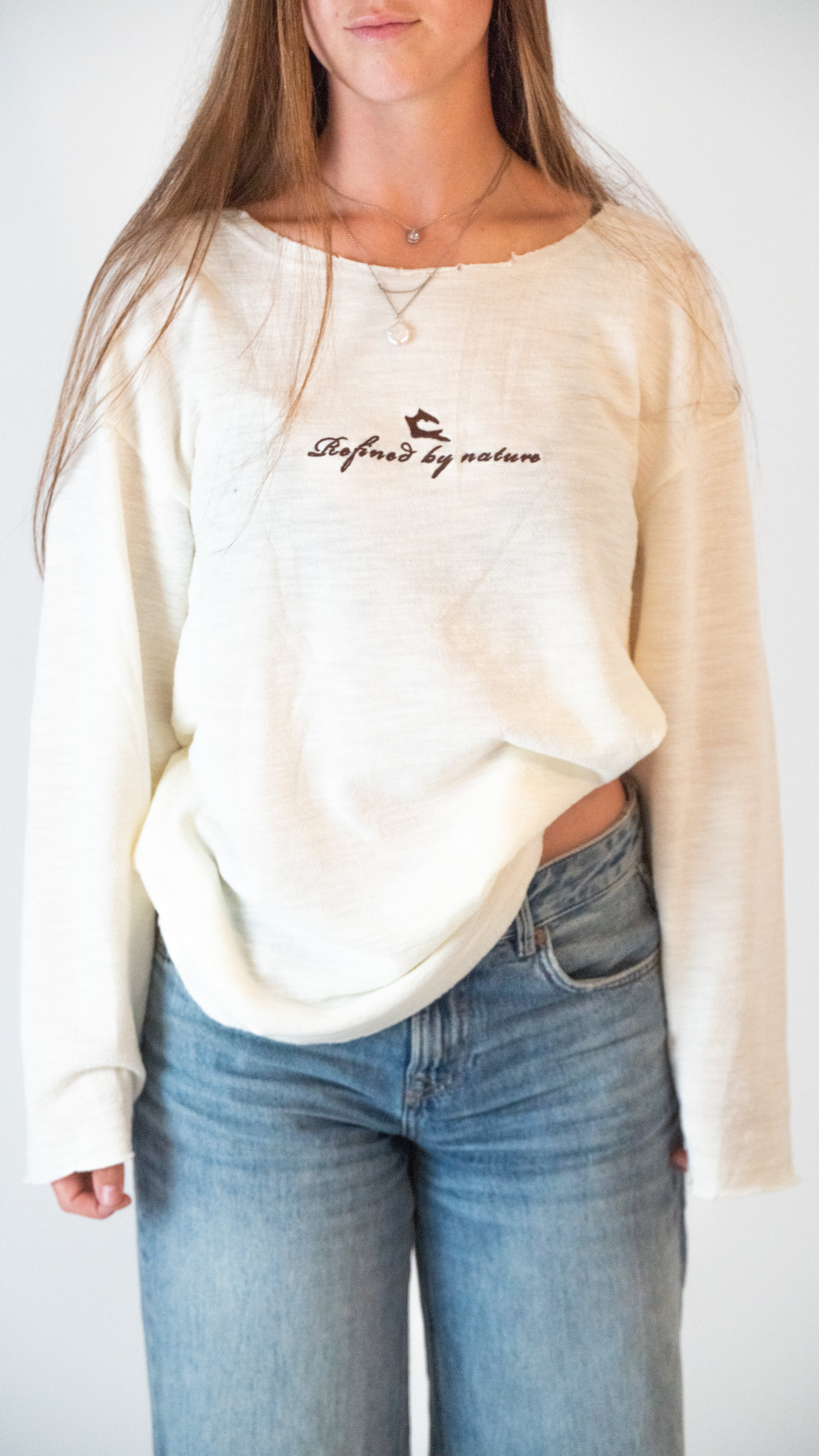 חולצת קלארו לבנה ארוכה