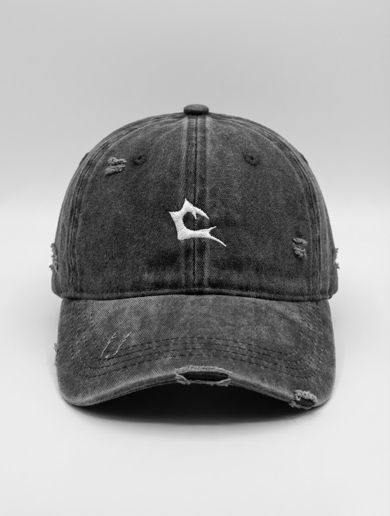 כובע קלארו משופשף שחור