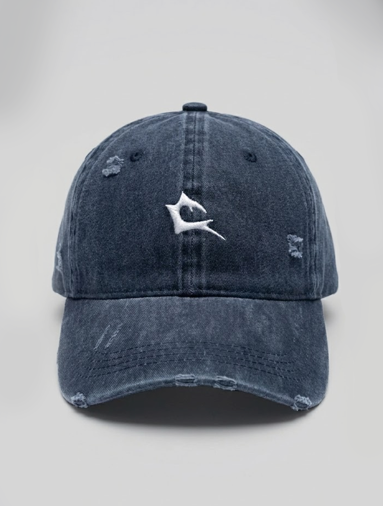 כובע קלארו משופשף כחול נייבי